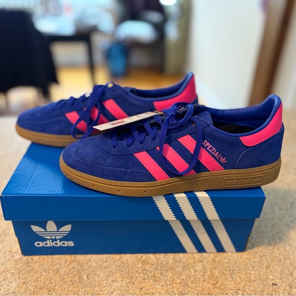 Adidas Handball Spezial Sneakers, NWT, Royal Blue & Pink, Women’s Size 9.5 - Picture 6 of 7